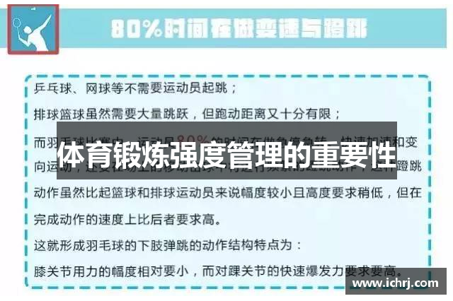 体育锻炼强度管理的重要性